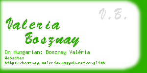 valeria bosznay business card