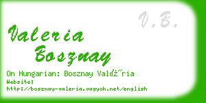 valeria bosznay business card